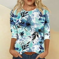 Gotyou ženski vrhovi casual tunika kratkih rukava Grafički print modni majica bluze lagani ljetni vrhovi