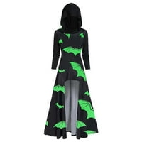 Tawop haljine za žene Žene Loose vrhovi džemper Veliki kaput retro haljina s kapuljačom zelena 12