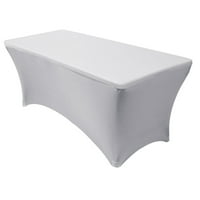 MDS od pravokutnog rasteza 8FT Spande stol za stolnjak za vjenčanje - svijetlo srebrno sivo