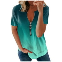 Čvrsti T majice za ženske bluze za žene dnevni listovi dugih rukava Spande majica s majicama dugih rukava