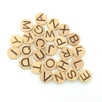 Drvena slova kriške isklesane kapitalizirano čipovi slova Okrugle drvene kriške s višekratskih alfabet