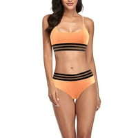 Lovskoo bikini setovi za žene Bikini kupaći kostim dvije napunjene čvrste kupaće kostime