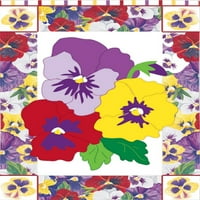 Pansy cvjetna proljetna aplikacija za zastavu Cvijet ukras 28 40