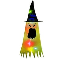 Verpetridure Halloween Witch Hat užaren duh šešir ukras rekvizita duhom make užarene žute okućnice ukras