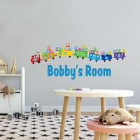 Soba - uklonjivi edukativni ukras za ukrašavanje naklonosti vlak igračka abeceda kockice Višebojno dizajn