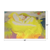 Flaming June Sir Frederic Leighton Fine Art Cool Psychedelic Trippy Hippie Decor UV Light Reactive Crna