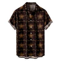 Fraigo Muns & Boys Hawaiian Majice Luksuzni majica lanca kratkih rukava barokna casual gumba dolje dizajn