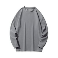 BRGlopf osnovni vrhovi za muškarce prevelizirani labavi fit crew vrat dugih rukava pulover pulover casual