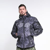 Muška kapuljača Storm jakna s dugim rukavima Camoflage Slobodno vrijeme Toplo runo Vodootporna mekana