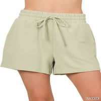 Zenana ženska marka Ležerne prilike opuštena znoja Jogger Bermuda kratke hlače sa džepovima