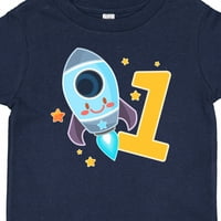 Inktastični raketni prostor Spremnik Sretan prvi rođendanski poklon dječak ili majica za djecu
