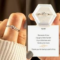 Keusn Love Ring Srebrna prstena slatka ljubavna cvijeta majka kćer prsten za rođendan poklon za kćer