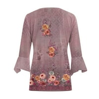 Fartey gumb down kardigan za žene cvjetni print kimono jesenski rukav draped majice labavo lagano mekane