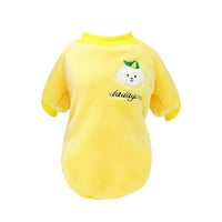 Doggie Party Majica Comfy Soft Tops Odjeća za pse Mali psi Očišćane majice Božić za kućne ljubimce A2-Žuta velika
