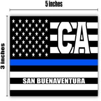San Buenaventura CA California Ventura County Tanka Plava linija Steachy USA zastava - Počasni službenici