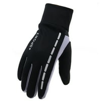 Lolmot Muškarci Zimske rukavice sa zaslonom osjetljivim na dodirnim kliznim silikonskim rukavicama Termalno mekane pletene obloge elastične rukavice