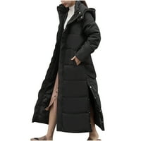 Loopsun zimski kaputi za žene zimska modna žena produljena i zadebljana srednje dužina dolje pamučna