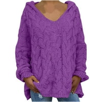 Ženski klirens džemper ženske modne labave duge rukave velike veličine pukotina s jednim rukavima