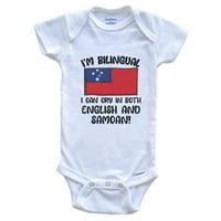 Momentalno mogu da plačem i u engleskom i samoanskom smiješnoj samoanskoj zastavi Baby Bodysuit - Samoa