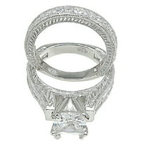 Njegov i njen vjenčani prsten koji odgovara vjenčanim bendovima za njega veličine i veličine 8