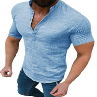 WRCNOTE MENS BLOUSE COMFY School T majica Modni gumb Tors Slim Solid Bluza Tee Ležerna majica