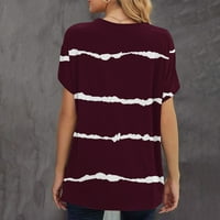 Ženski vrhovi kratkih rukava Bluze Regularne fit T majice Pulover vrhovi TEes Forts Striped T-majice