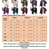 HAITE Women s dugim rukavima, poslovne jakne Slim Fit Solid Color Cardigan Jakne Travel Flap džepovi