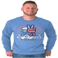 United Smurf Americana Varsity dugih rukava majica za muškarce žene Brisco brendovi s