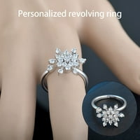 Keusen personalizirani metal full dijamantski mikroinlaid cirkon ženski prsten nakit poklon w w