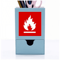 Vatreni crveni kvadratni upozorenje Označi stol isporučuje karticu držača organizatora