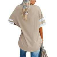 RRHSS ženske prevelike majice za majice kratkih rukava izrez u obliku brava od pamučnih tunika