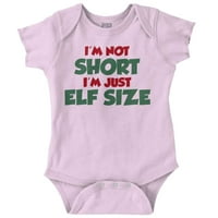 Božić nisam kratak samo Elf Veličina Romper dječaci ili djevojke novorođenčad beba Brisco marke 24m