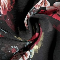 VikakioOze Ženski cvjetni print Puff rukav kimono kardigan labav šifon pokrov povremenih bluza vrhova