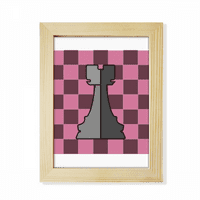 Checkerboard Rook White White White Chess Desktop ukrašeno foto okvir Display umjetnička slika Drvena