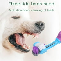 3-strana četkica za kućne ljubimce za pse za čišćenje lošeg daha i stomatološke stomatološke dne za