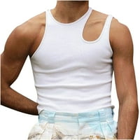 Muške atletske majice Muška moda bez rukava izdubljena majica sa košulja na ramenu