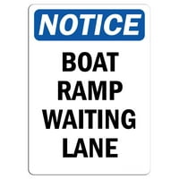 Prometni znakovi - Obavijest - Ramp za čamcu Čekalica Potpiši aluminijski znak Ulično odobreno Znak