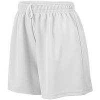 Augusta L Girls Wicking mrežaste kratke hlače bijele 961