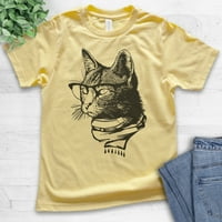 Dječje majice Hipster Mačke, Mladi Dječja djevojka majica, majica za majčine mačke, čaše za mačke Tee,