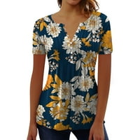Hanas ljetni ženski kratki rukav, modna majica za ispis, ležerne košulje od tunika