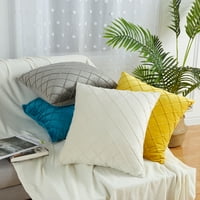 -More baršunasto dekorativni jastuk za bacanje navlake mekani čvrsti kvadratni jastuk za kauč od 18 * žuta