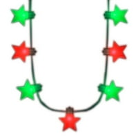 Božićne zvijezde Crvena zelena LED svjetla String ogrlica