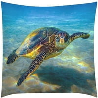 Posteljina set Havajska zelena morska kornjača Twin Veličina prekrivača sa jastukom za kućnu posteljinu