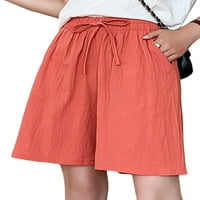Beiwei Dame Lose Solid Color Mini pantne džepove Baggy kratke vruće hlače Široke cipele Ljetne kratke
