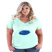 Ženska majica plus veličine V-izrez - Las Vegas Nevada