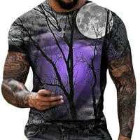 Yanhoo muške mišićne majice Grafički print Kratki rukav Bodybuilding teretana TEE Modni vješanje Shirts