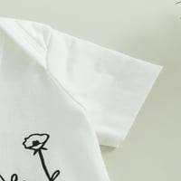 Thaisus Newborn Baby Girl outfits kratki rukav Crew Crat Cats Print Romper Cvjetni print Kratke hlače