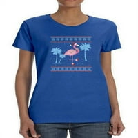 Božićne majice Flamingo žene -Martprints dizajni, ženski X-veliki