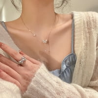 Kripyery Ženska ogrlica Leptiri Tassel Nakit sjaji korejski stil Choker ogrlica za banket za vjenčanje