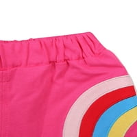Dječje slatke duge ispisuju ležerne kratke hlače, pamučne sportske pantalone sa strukom